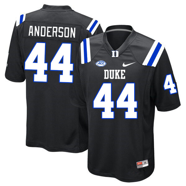 Men #44 David Anderson Duke Blue Devils College Football Jerseys Stitched-Black